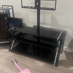 Glass Tv Stand With Mount For Tv