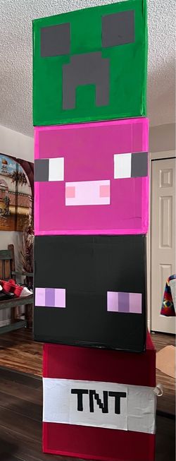 Minecraft homemade party decoration
