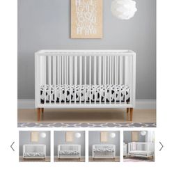Contours Roscoe Mid Century Modern Crib For Baby Kid NEW  / Cuna Para Bebé