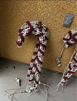 6 light up yard candy canes