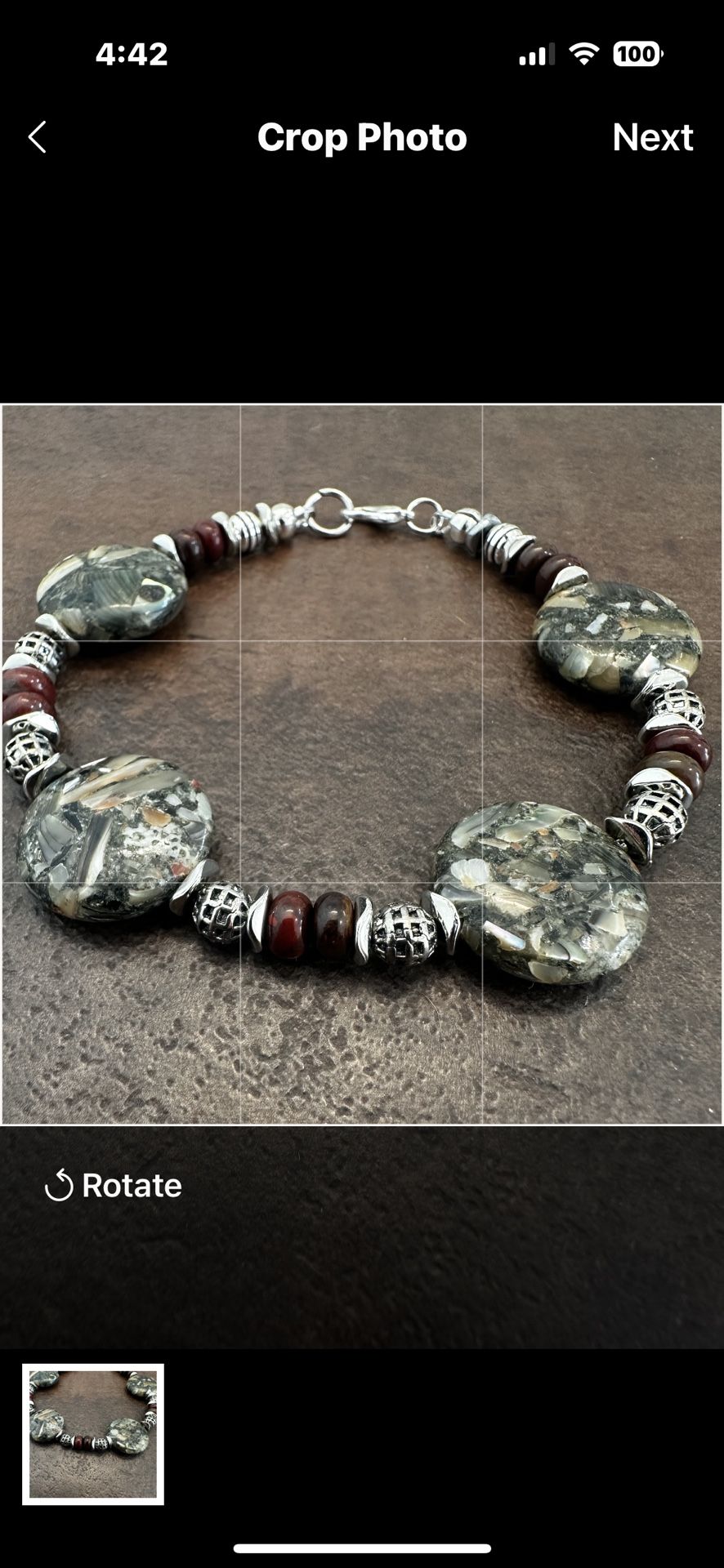Elegant Jasper Stones Beaded bracelet
