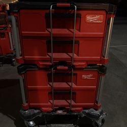 2 Milwaukee Packout Drawer Tool Box 