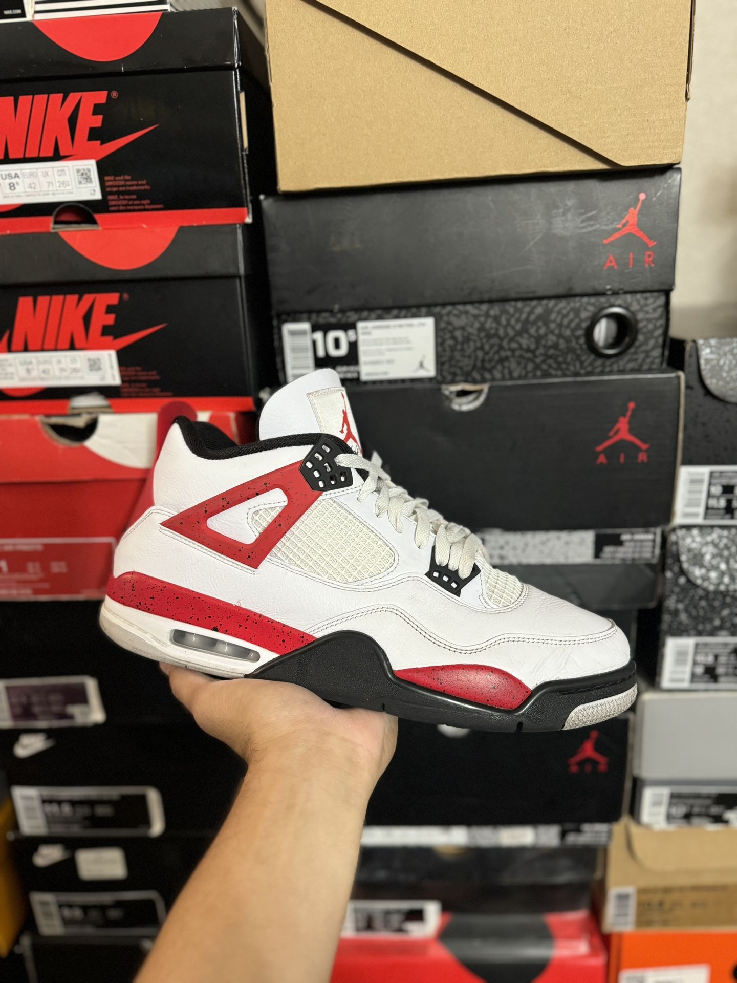 Jordan Red Cement 4s size 12 USED But Clean