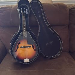 Vintage Sunburst Lotus LM-6 Mandolin with hardshell case