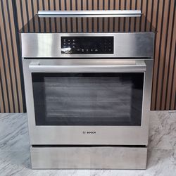 Bosch 800 Series Induction Slide-in Range 30'' Stainless Steel with Warming Drawer, Self-Clean, Touch Control (HII8057U-D-0177)
