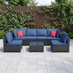 Brand New 6-Seat Outdoor Sectional Set - 7 Pieces