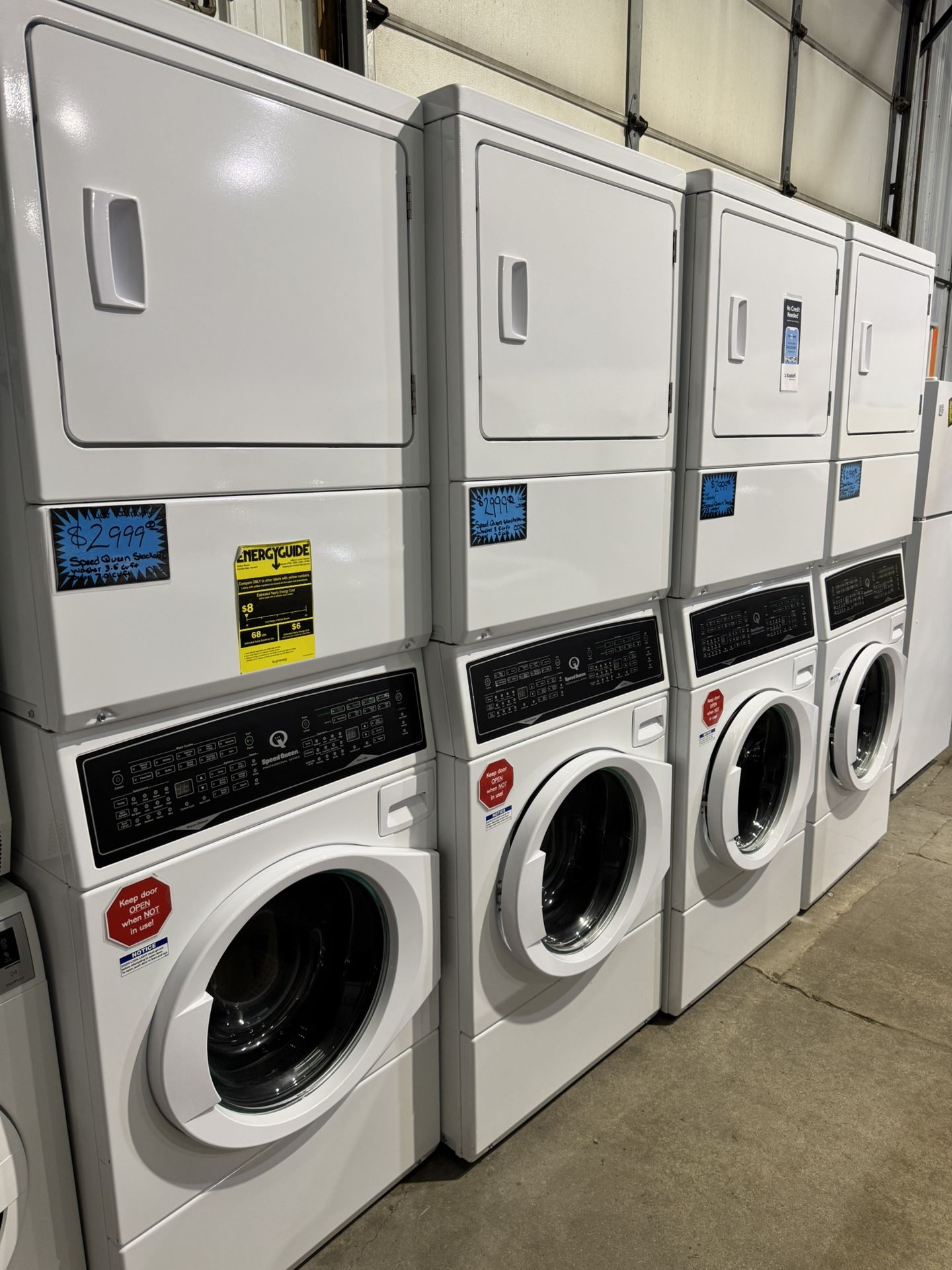 Like New Speed Queen Professional Series Front Load Washer & 220 Electric Dryer
