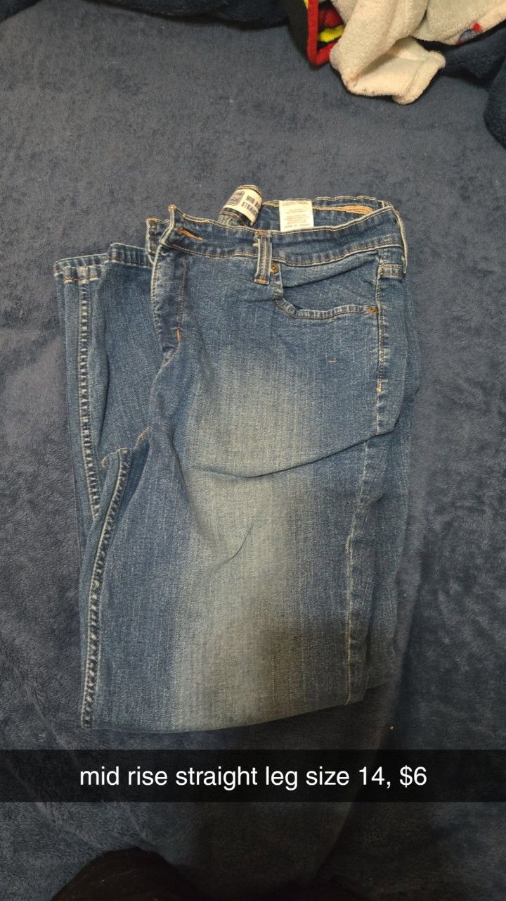 mid rise straight leg jeans