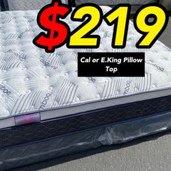 12in King Size Dream Luxury European Pillow Top Mattress 