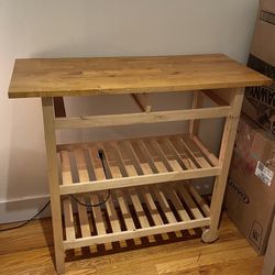 Wood Bar Cart
