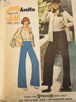 Vintage Simplicity 6497 Jeffy Knits Wardrobe Jacket Top Pant Sizes 16 Pre Owned