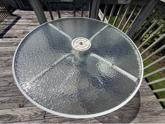 Table with umbrella stand