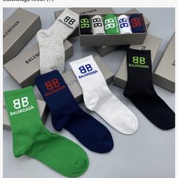 Balenciaga designer socks 5pk