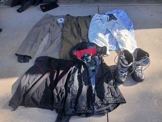 Complete Snowboard / Ski Starter Gear Bundle – Jacket, Boots, & 4x Pants
