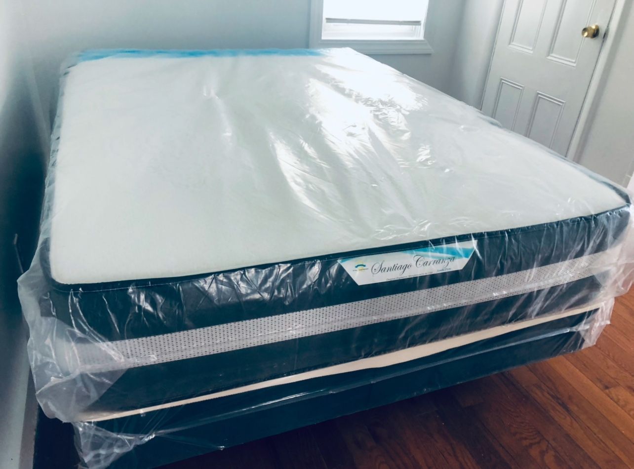 Set Queen Size Brand New Mattress 12”+Box Spring Delivery Available All Cities!