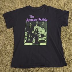 Addams family T-shirt, front/back design
