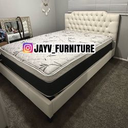 New Queen Bed Frame With Mattress 