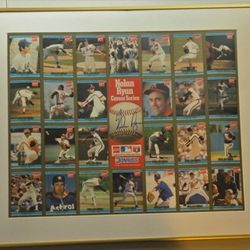 1992 Donruss Nolan Ryan Autographed Uncut Coca Cola Sheet of Baseball Cards