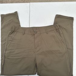 SLIGHTLY USED MEN JACK ARCHER OLIVE GREEN PERFORMANCE  PANTS 35”x30”