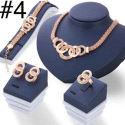 5-pieces Golden Jewelry Set For Women 