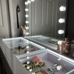 Vanity Table, Mirror & Chair