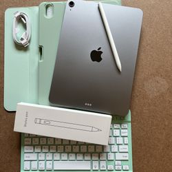 Apple iPad Air 11”  (M3 chip / Newest 2025) 256GB with keyboard and pencil (100 % battery)