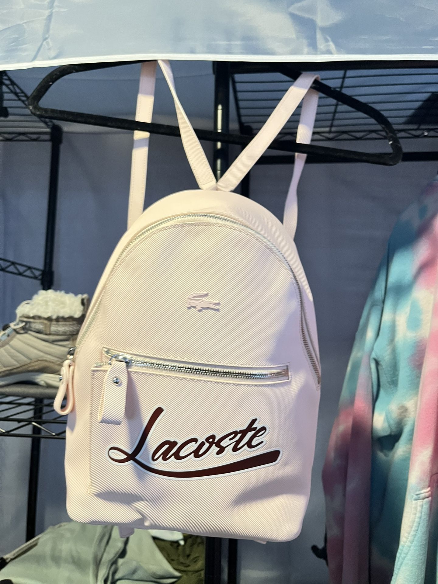 Lacoste Pink Leather backpack