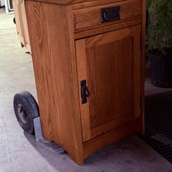 Small Side Bed Drawer  Oak wood  $60