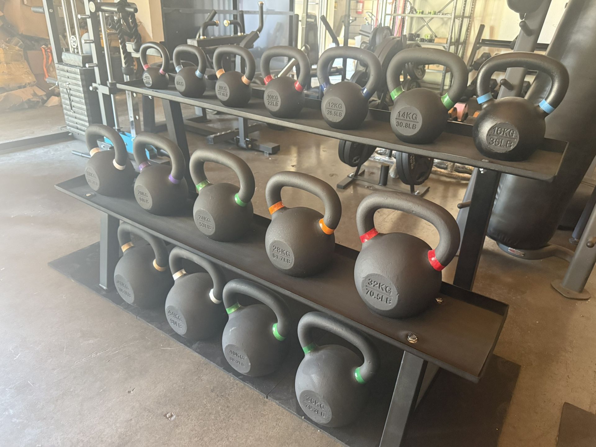 Kettlebell Set Plus Storage Rack