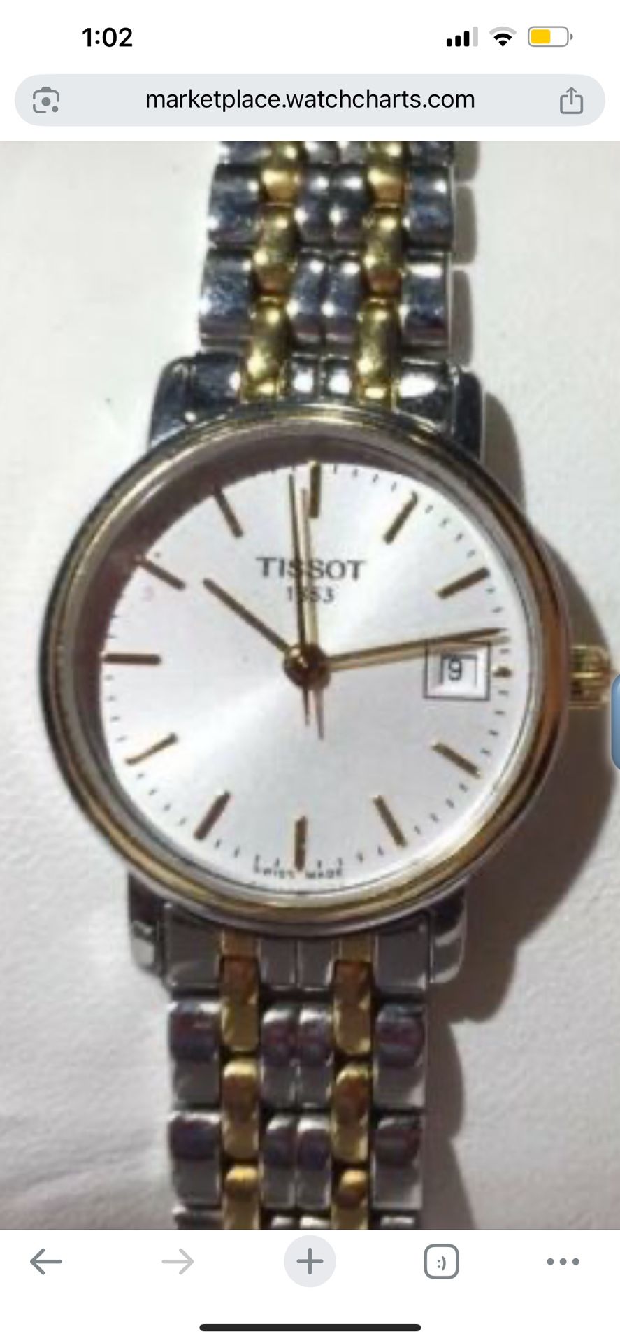 🪩🟡Beautiful TISSOT 1853 Women Watch Sapphire Crystal Swiss Made 🟡🪩
