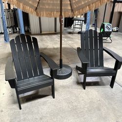 $120.00 Set of 2!!! New Outdoor Patio HDPE Wood Adirondack Chair Armchairs