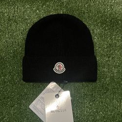 Moncler Black Knit Beanie 