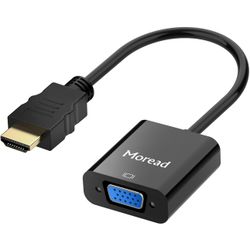 HDMI to VGA, Uni-Directional Gold-Plated HDMI to VGA Adapter (Male to Female) for Computer, Desktop, Laptop, PC, Monitor, Projector, HDTV, Chromebook,