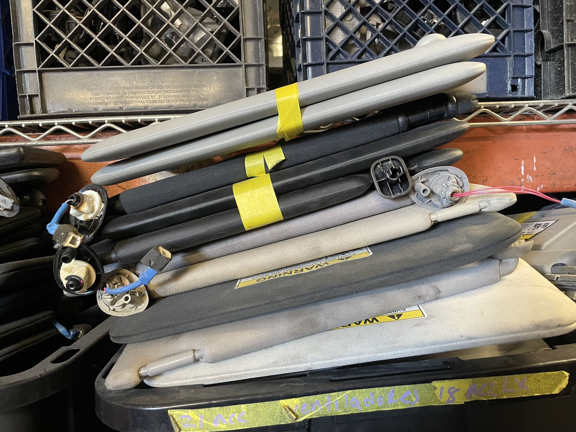 Parted Out Civic And Accord Sun Visors