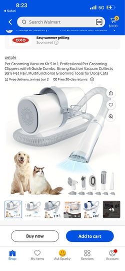 Pet Grooming Vacuum Kit 5 in 1