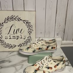 Vans Atwood Pineapple Print Canvas Low Top Casual Womens
