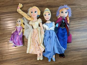Disney medium size plush frozen Anna Elsa Ariel wedding repunzel Cinderella