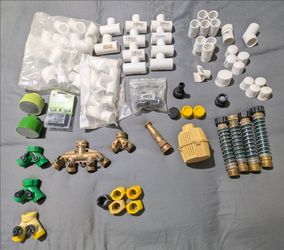 74 Piece PVC Fittings And Gardening Accessories