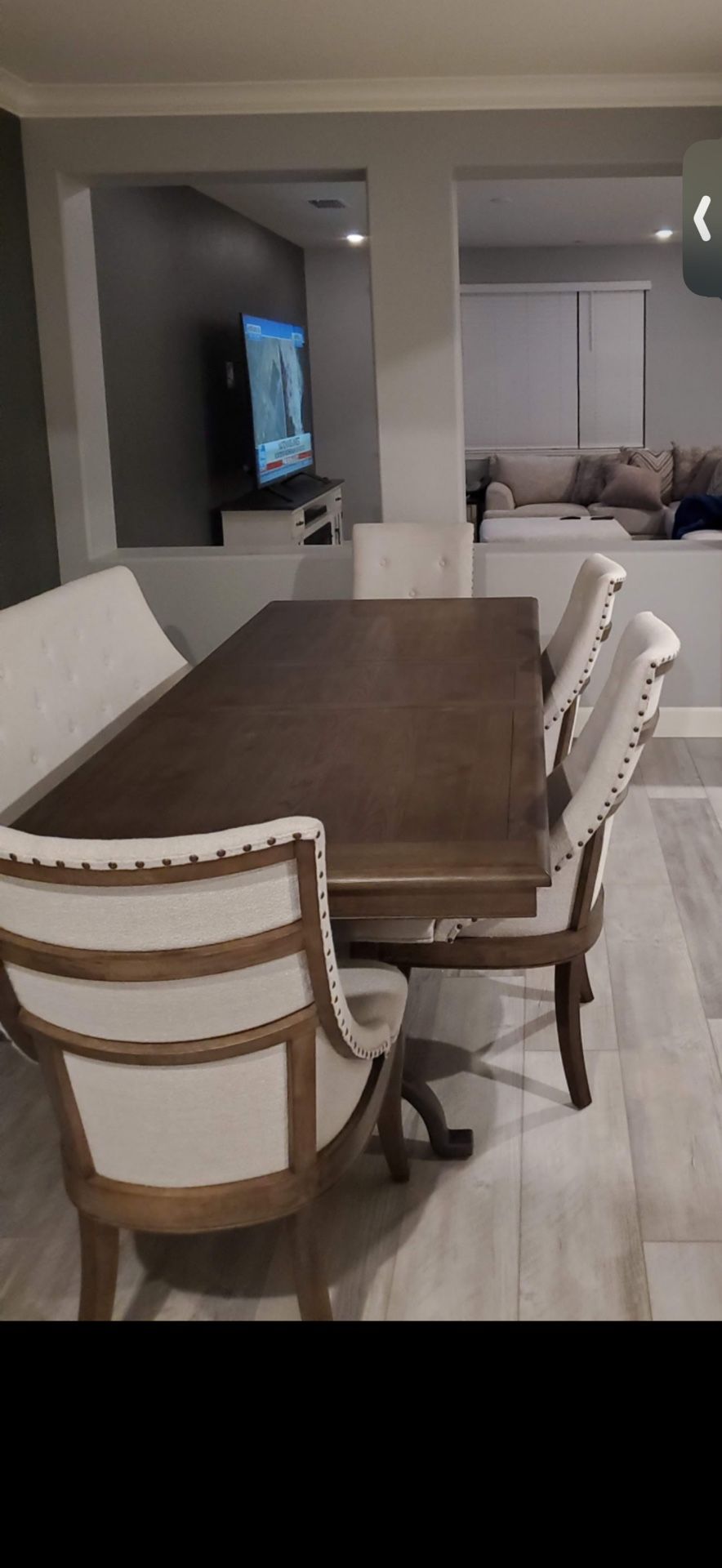 Large Dining Table With bench