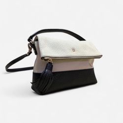 Kate Spade vintage  Southport Avenue Maria Black Cream Leather Satchel Bag NWT