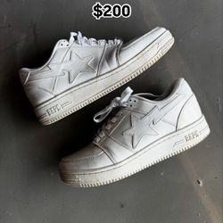 Bapesta | White Patent Leather | Sz 8.5