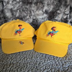 2 Yellow Parrot Hats 