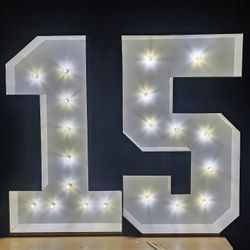Marquee Numbers With Lights