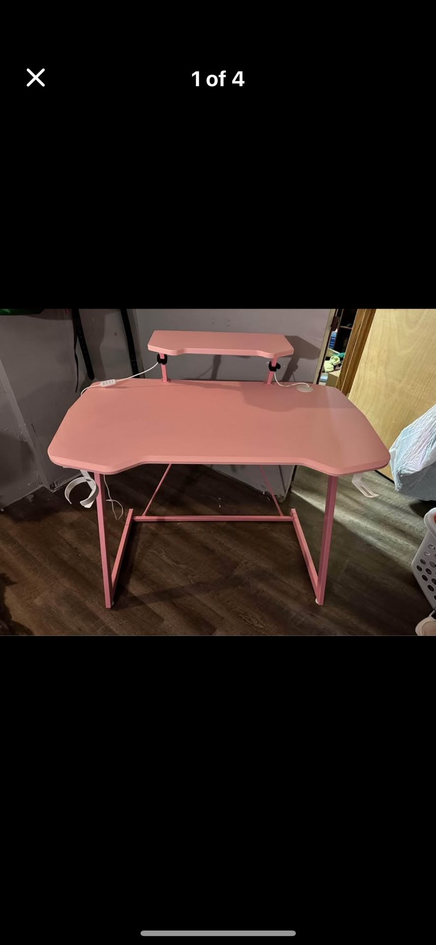 Pink And White Gaming Desk