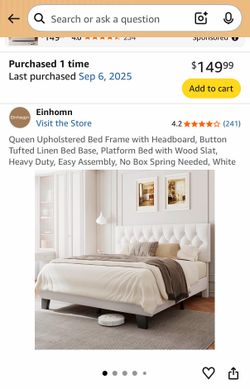 Queen size bed frame