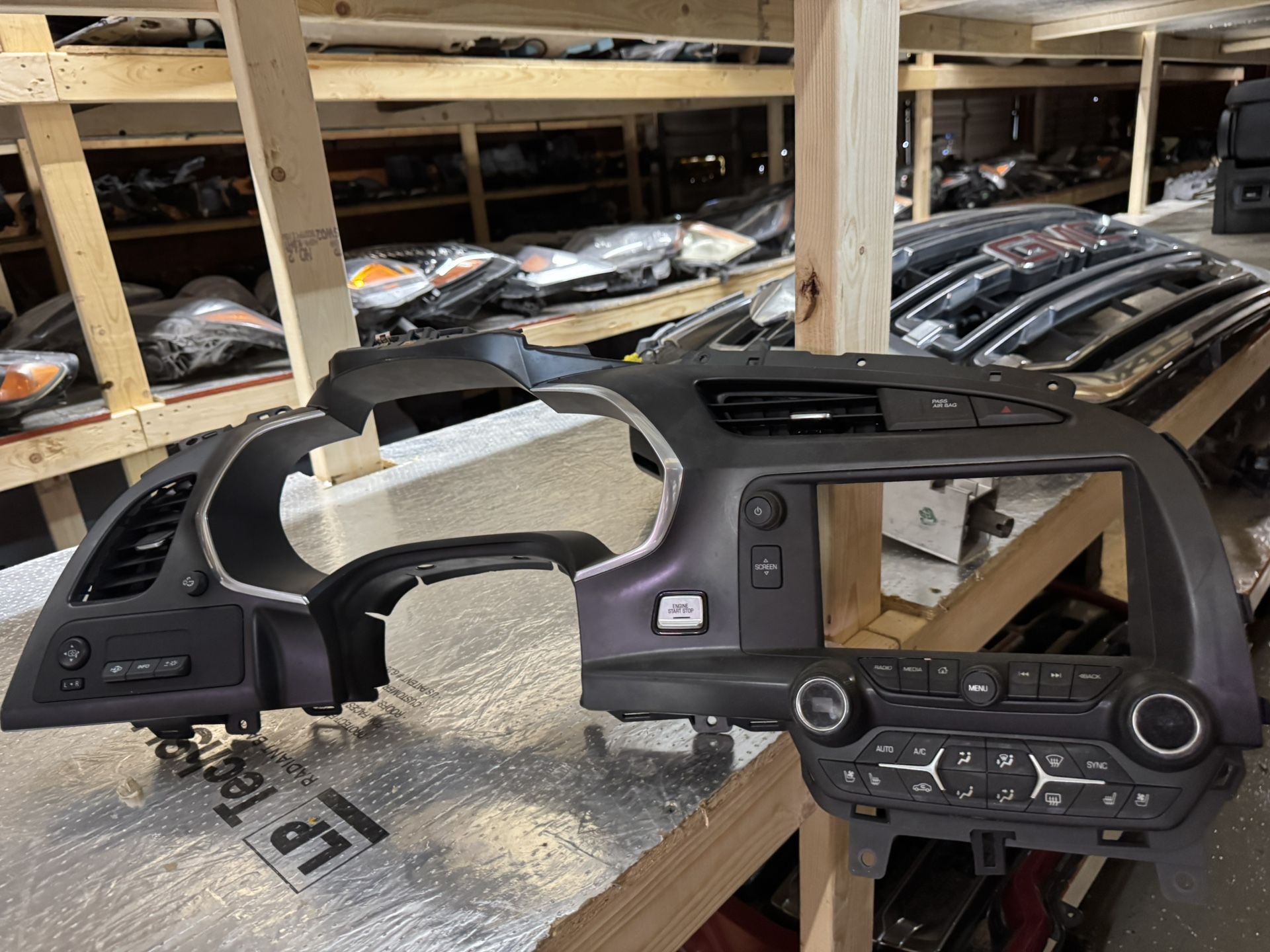 14-19 C7 Corvette (W/HUD) Instrument Cluster Bezel surround W/Buttons Temperature Buttons