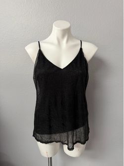Gypsies & Moondust Black Sparkle Sheer Tank Top XS
