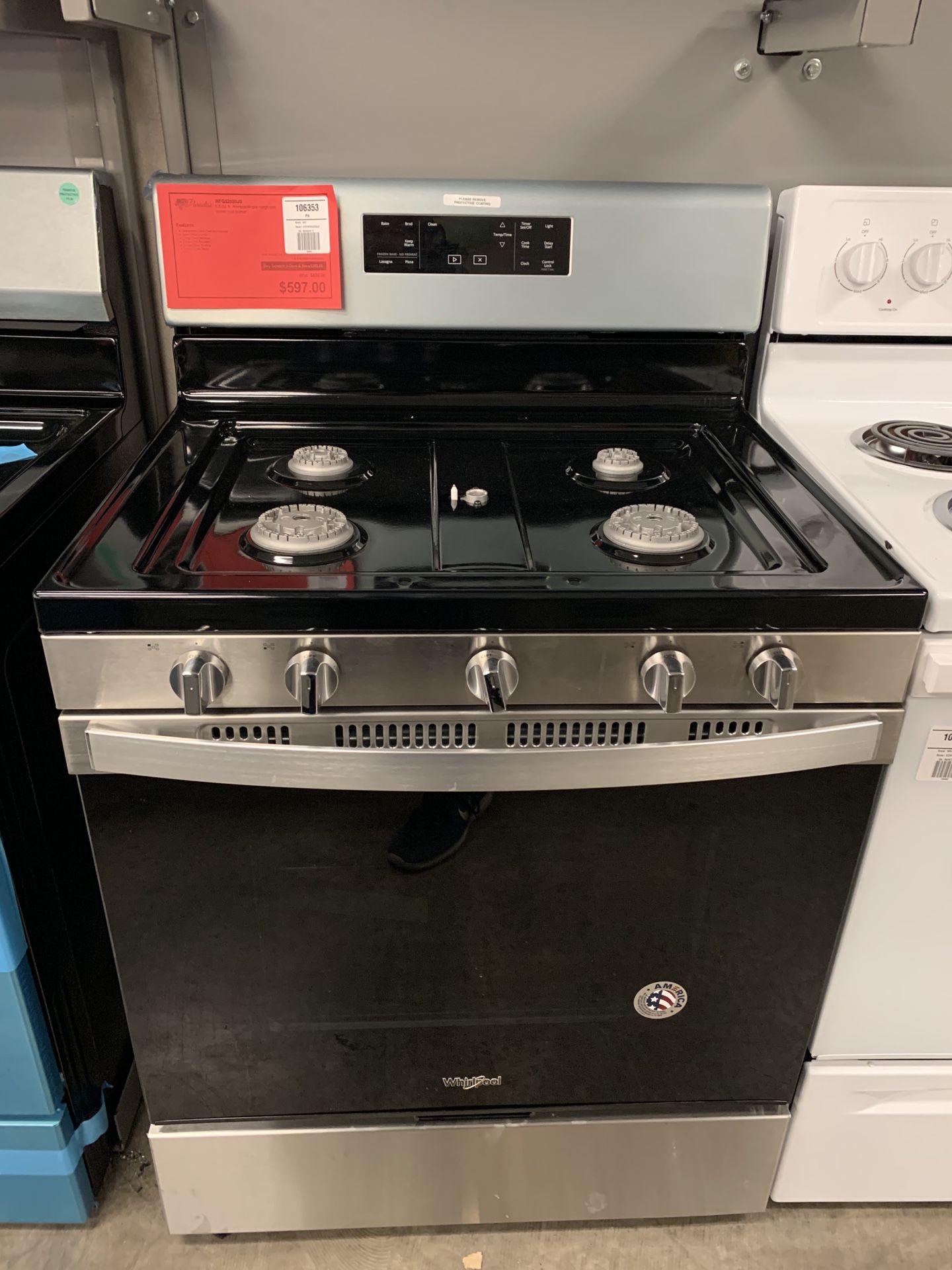 New Discounted Whirlpool Gas Range 1yr Manufacturers Warranty