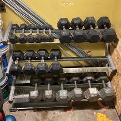 Dumb Bell Weight Set And Rack