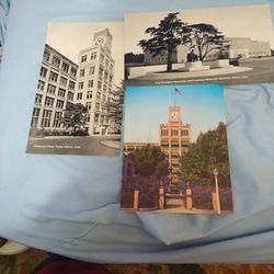 Akron Ohio Post Cards Firestone Research Building Clock Towers